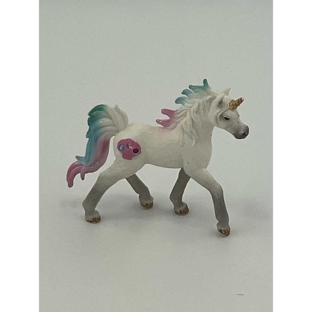 Schleich Bayala Sea Unicorn foal Retired White horse blue pink hair fantasy 2017